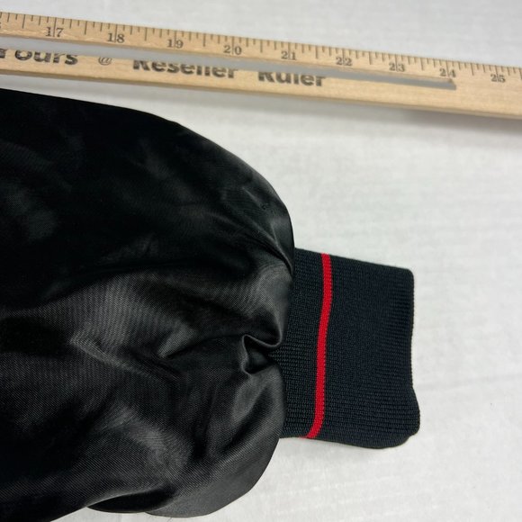 VTG 90s Snap-On Satin Jacket Extra Large Black Embroidered Snap Button USA Made - Picture 11 of 16